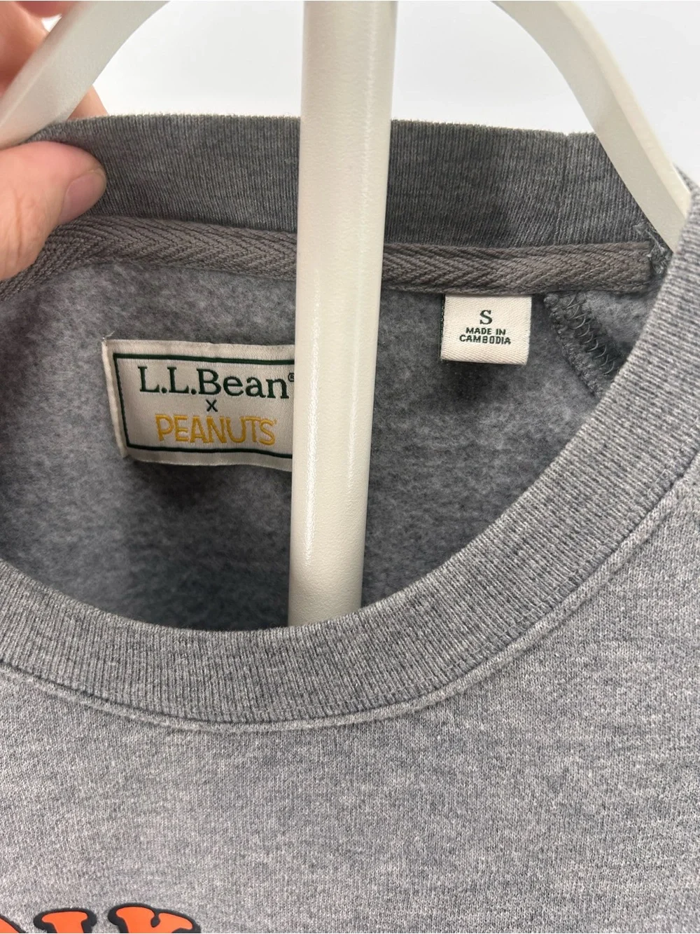 LL Bean x Peanuts Snoopy Sweatshirt Small Gray - Picture 5 of 8